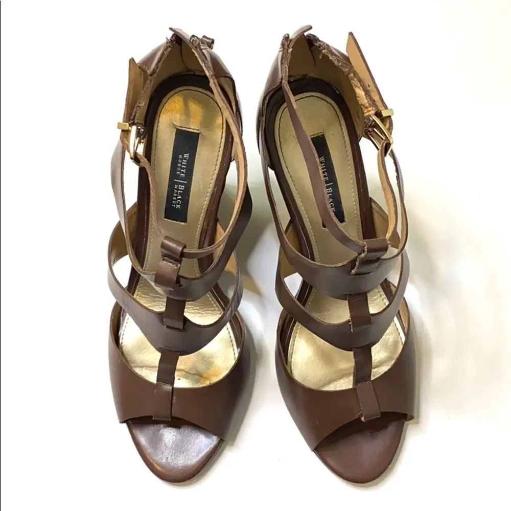 White House Black Market Bridget Wedge Sandals Size 9.5